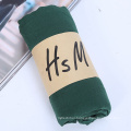 Factory price wholesale cheap solid color cotton feeling scarf women polyester scarf